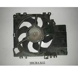 Диффузор с вентилятором кондиционера 1.2 Nissan Micra (K12) 2002-2011 21481AX610 (2728) (под двойной радиатор)